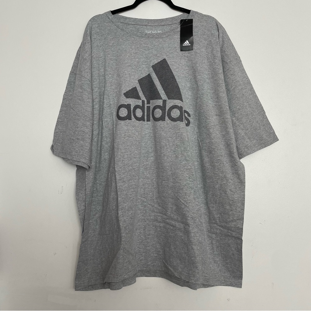 Men’s Adidas Go To Short Sleeve T-Shirt Gray Size 4XL